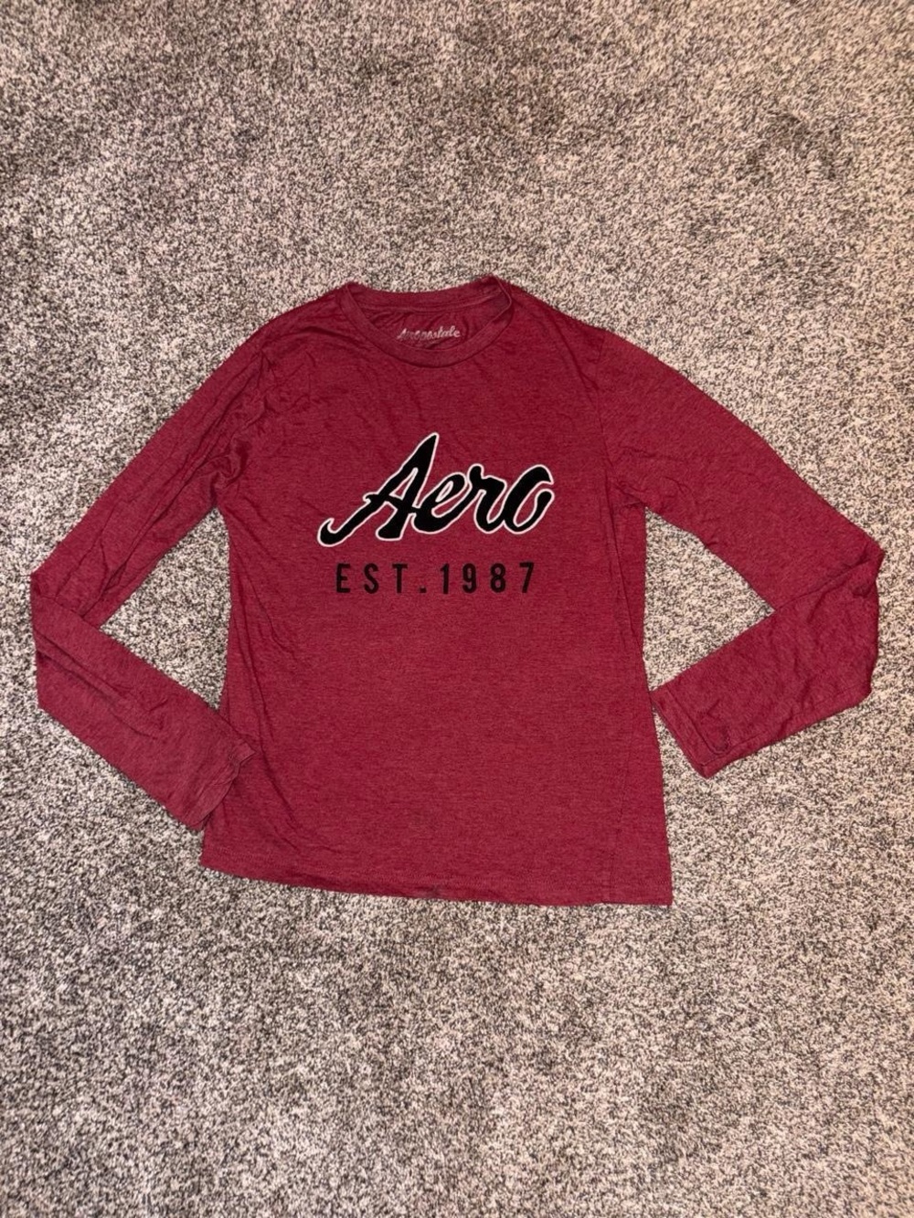 Y2K red and black Aeropostale long sleeve shirt